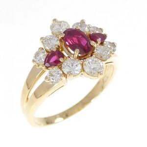 Chaumet Au750 Ruby Diamond Ring